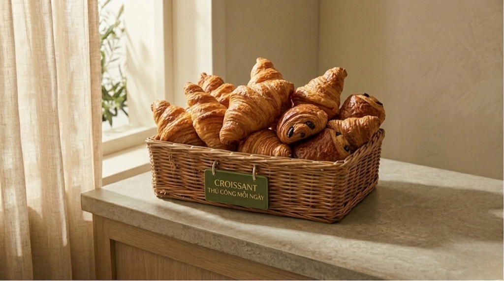 Bánh croissant truyền thống tại MỀM